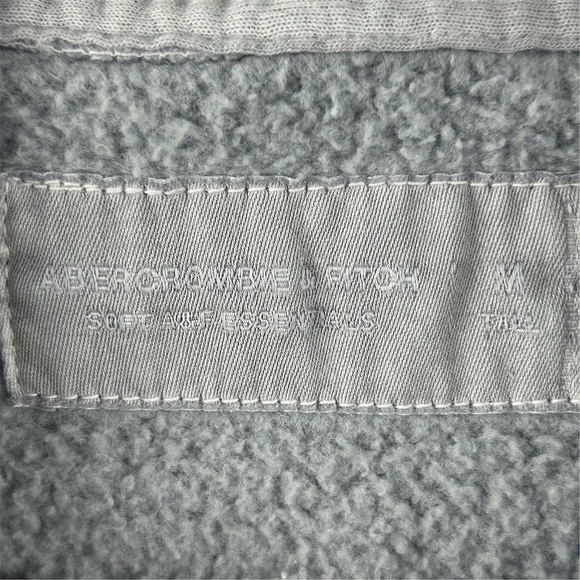 Abercrombie & Fitch Men's Blue Gray Pullover Hoodie Size M Tall - Picture 5 of 9